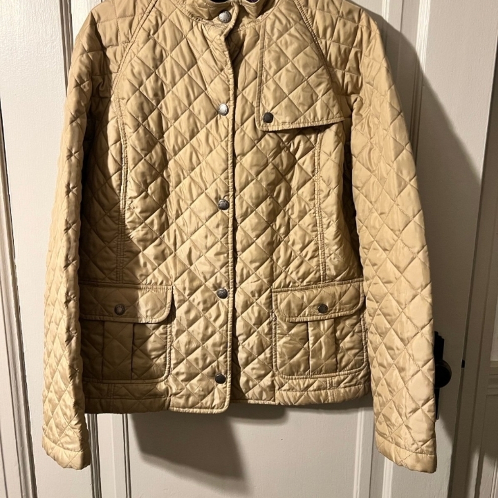 Brooks Brothers Quilted Tan Jacket Size 14